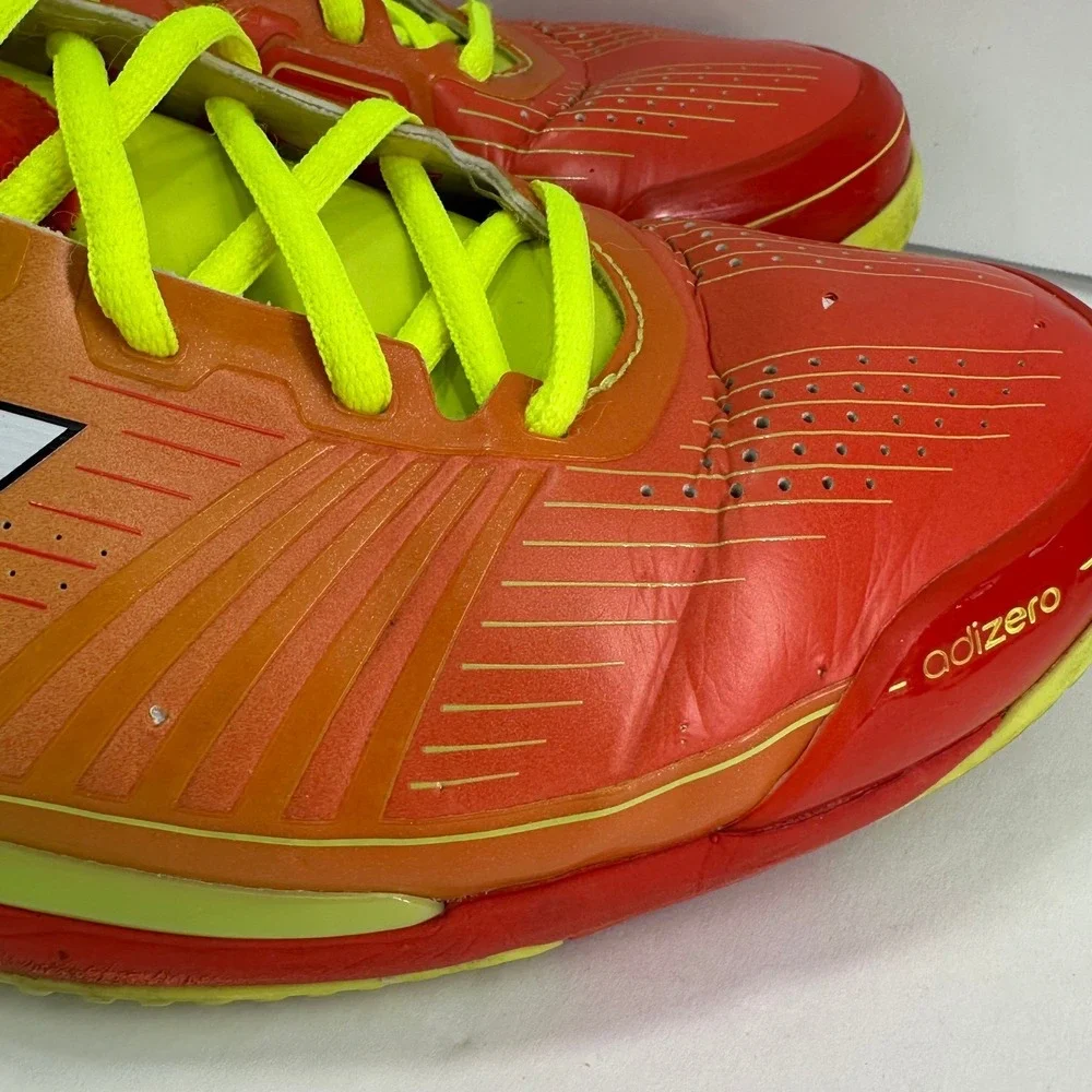 Adidas Adizero Indoor Court Shoes Neon Orange Yellow Men's 11.5 Handball VBall